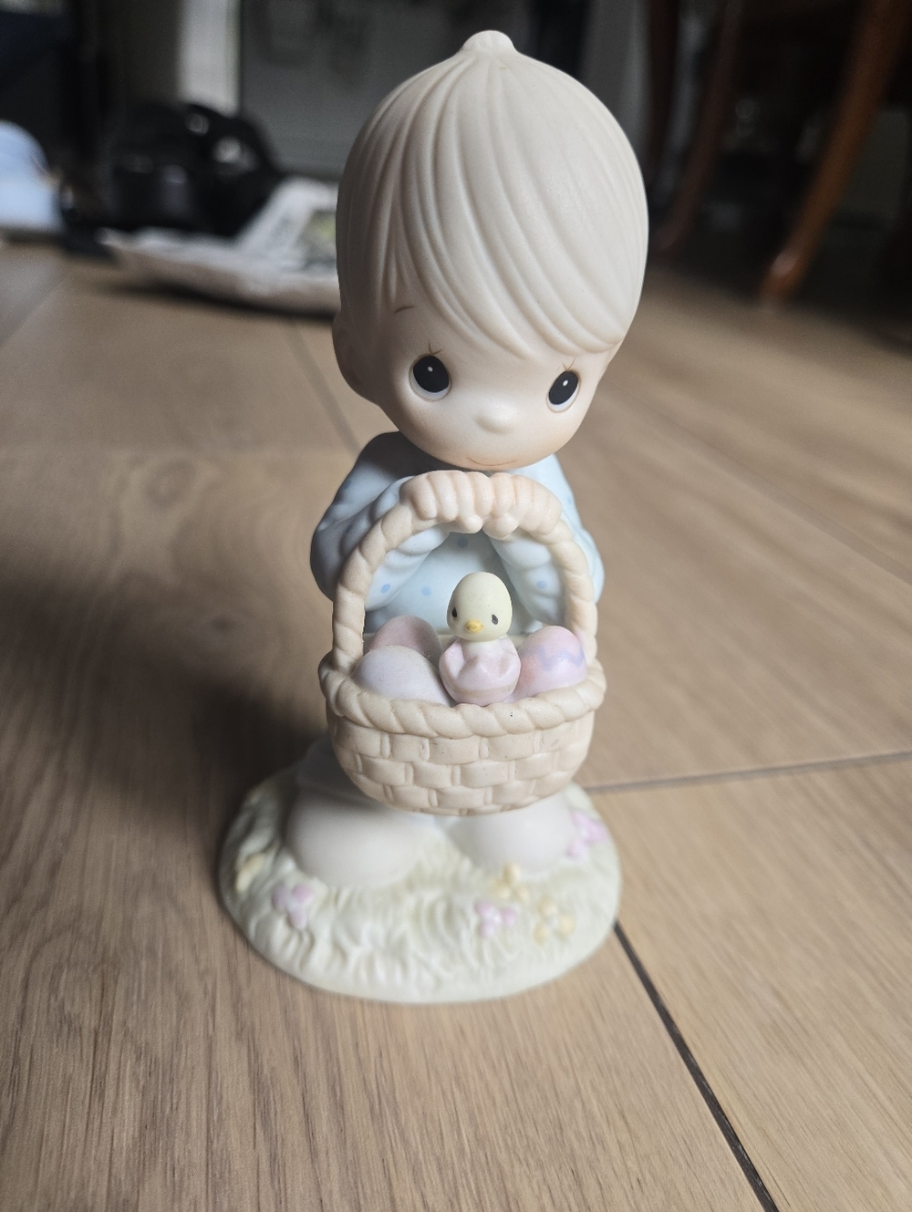 Precious Moments "Wishing You a Basket Full of Blessings" Porcelain Figurine